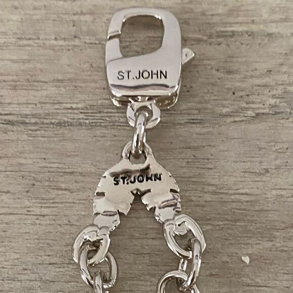 NWOT St. John Designer Gold & Green Crystal Leaf Chain Belt or Necklace. Luxury - Picture 10 of 13